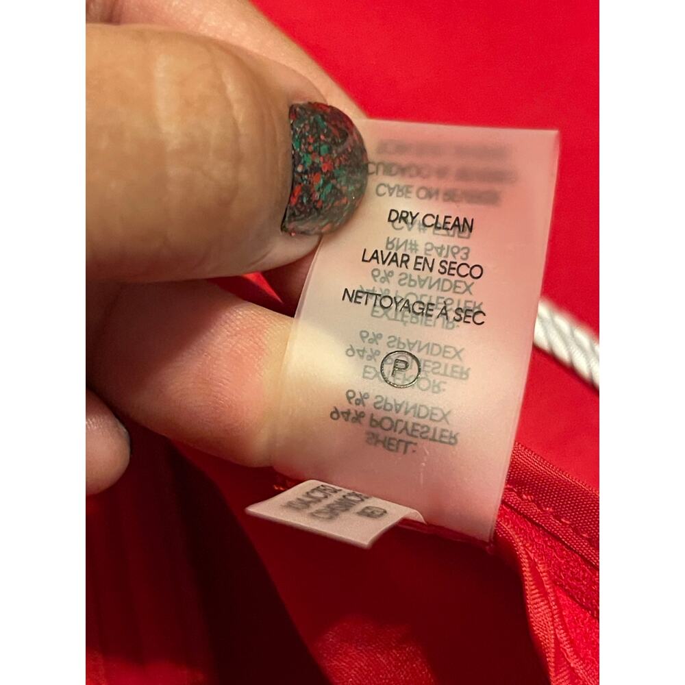 Calvin Klein Collarless Solid Red Blazer NWT 20W … - image 7